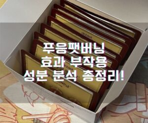 푸응팻버닝 효과 부작용 성분 분석 총정리!