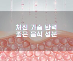 처진 가슴 탄력 좋은 음식 성분