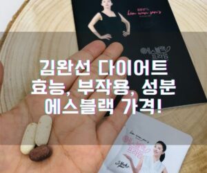 김완선 다이어트 효능, 부작용, 성분 에스블랙 가격!