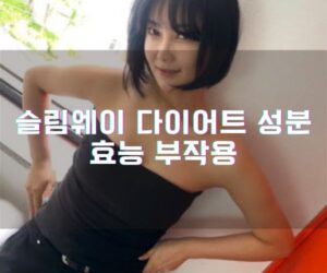 슬림웨이 다이어트 성분 효능 부작용