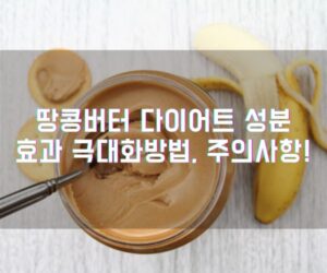 땅콩버터 다이어트 성분 효과 극대화방법, 주의사항!