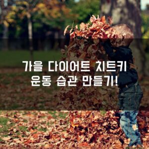 가을 다이어트 치트키 운동 습관 만들기!