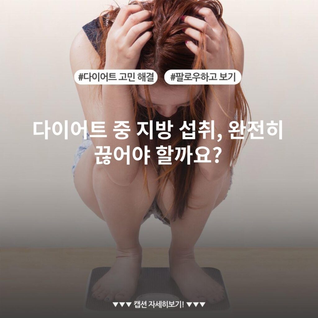 다이어트 중 지방 섭취, 완전히 끊어야 할까요?