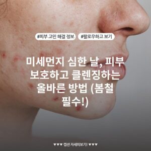 미세먼지 심한 날, 피부 보호하고 클렌징하는 올바른 방법 (봄철 필수!)