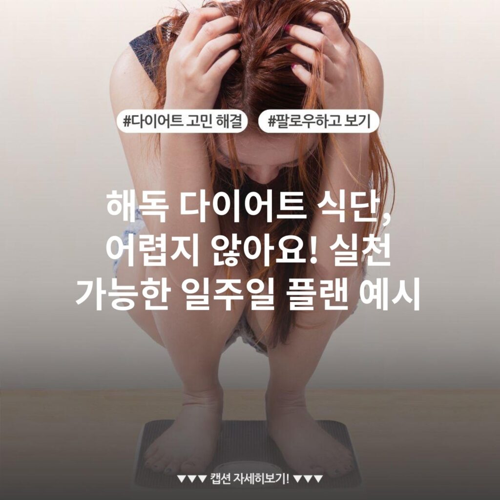 해독 다이어트 식단, 어렵지 않아요! 실천 가능한 일주일 플랜 예시