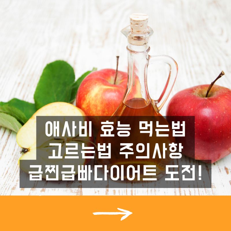애사비 효능 먹는법 고르는법 주의사항 급찐급빠다이어트 도전!