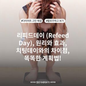 리피드데이 (Refeed Day), 원리와 효과, 치팅데이와의 차이점, 똑똑한 계획법!