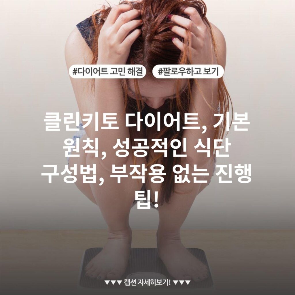 클린키토 다이어트, 기본 원칙, 성공적인 식단 구성법, 부작용 없는 진행 팁!