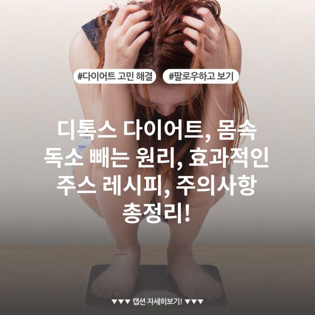 디톡스 다이어트, 몸속 독소 빼는 원리, 효과적인 주스 레시피, 주의사항 총정리!