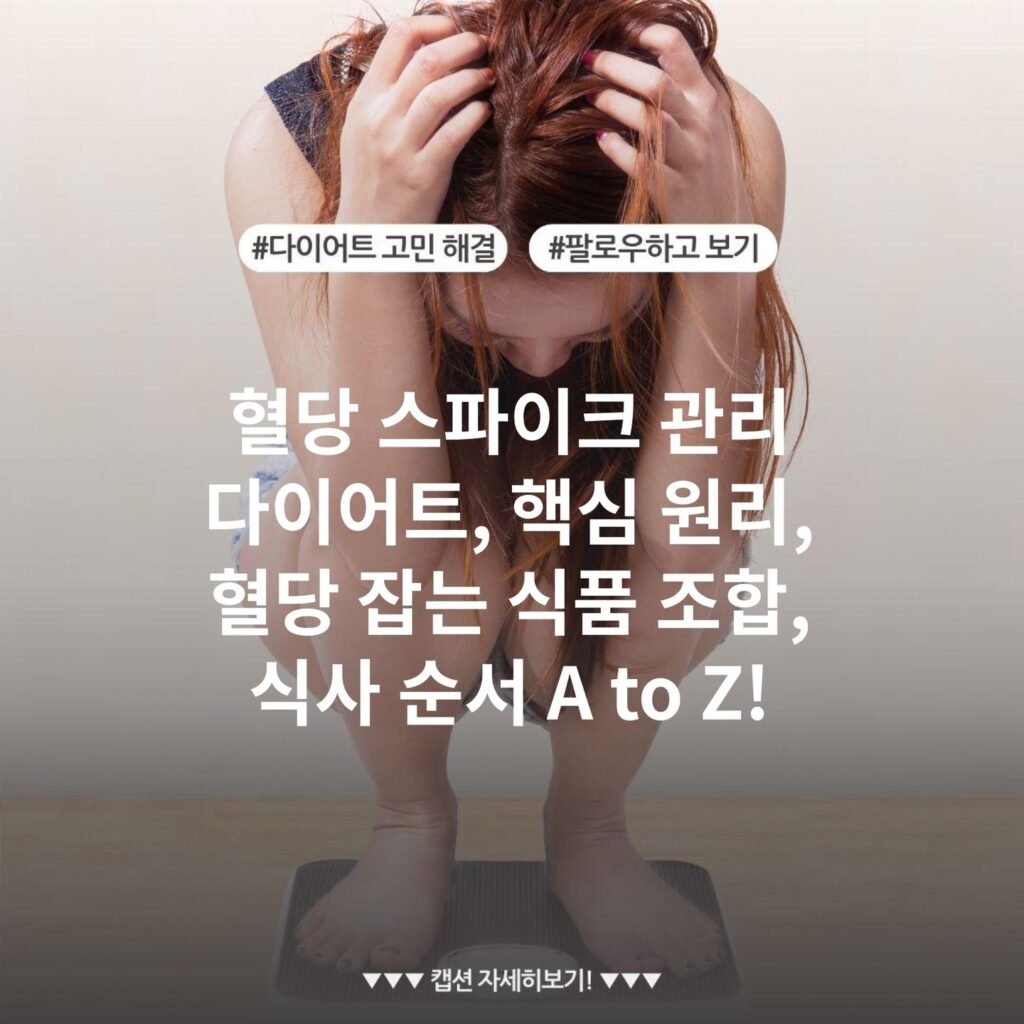 혈당 스파이크 관리 다이어트, 핵심 원리, 혈당 잡는 식품 조합, 식사 순서 A to Z!