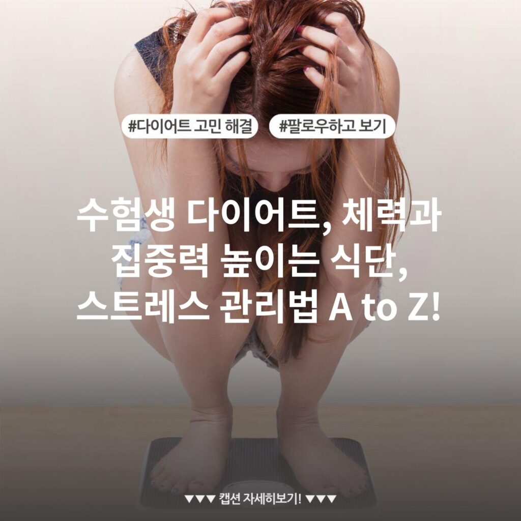 수험생 다이어트, 체력과 집중력 높이는 식단, 스트레스 관리법 A to Z!