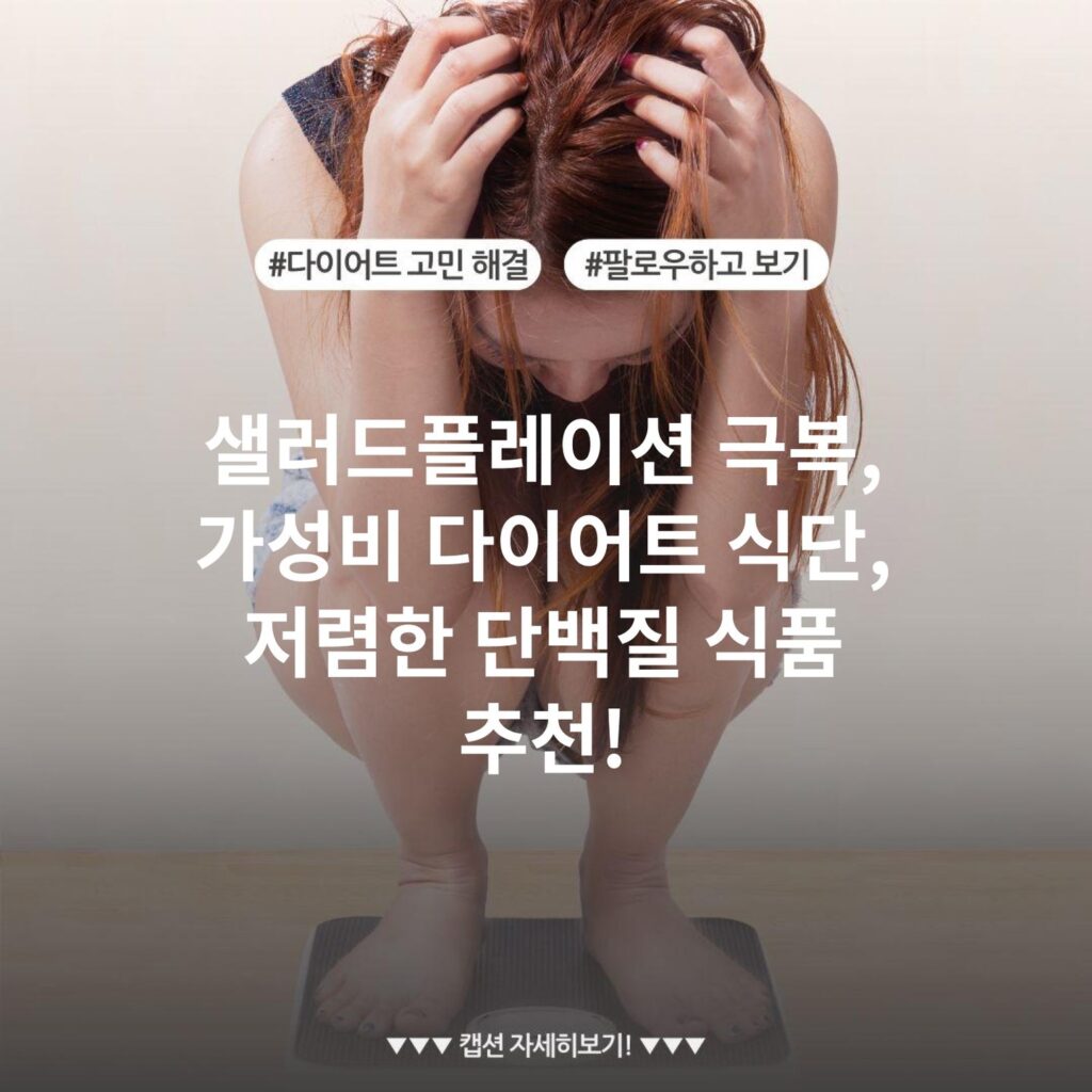 샐러드플레이션 극복, 가성비 다이어트 식단, 저렴한 단백질 식품 추천!
