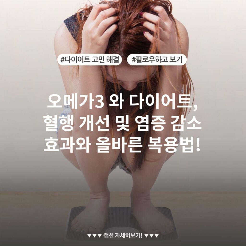 오메가3 와 다이어트, 혈행 개선 및 염증 감소 효과와 올바른 복용법!