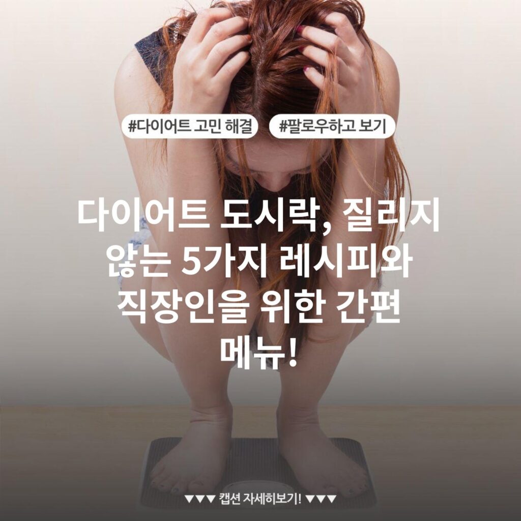 다이어트 도시락, 질리지 않는 5가지 레시피와 직장인을 위한 간편 메뉴!