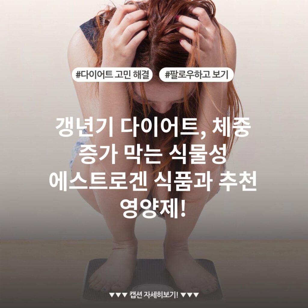 갱년기 다이어트, 체중 증가 막는 식물성 에스트로겐 식품과 추천 영양제!