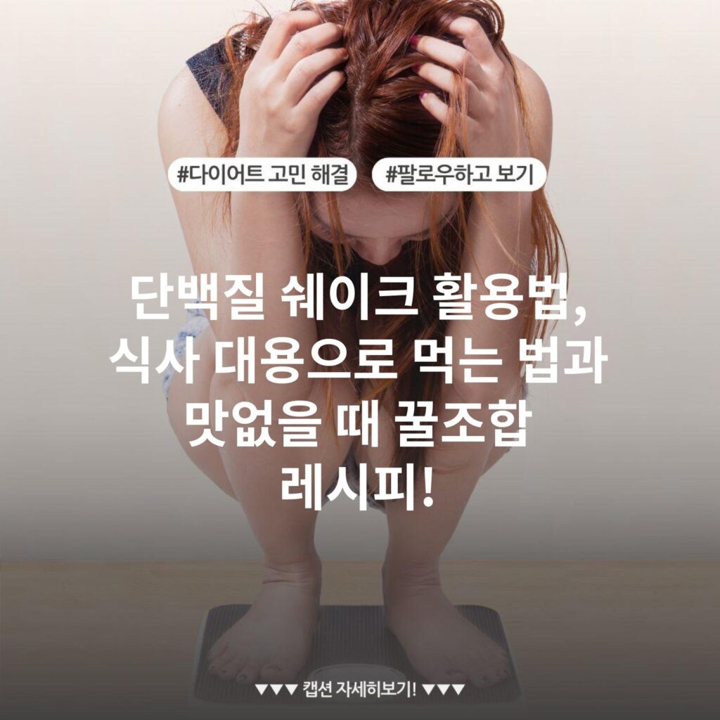 단백질 쉐이크 활용법, 식사 대용으로 먹는 법과 맛없을 때 꿀조합 레시피!