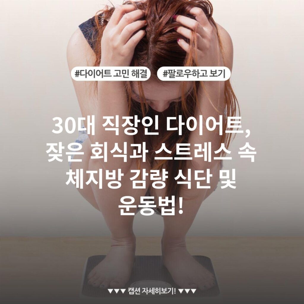 30대 직장인 다이어트, 잦은 회식과 스트레스 속 체지방 감량 식단 및 운동법!