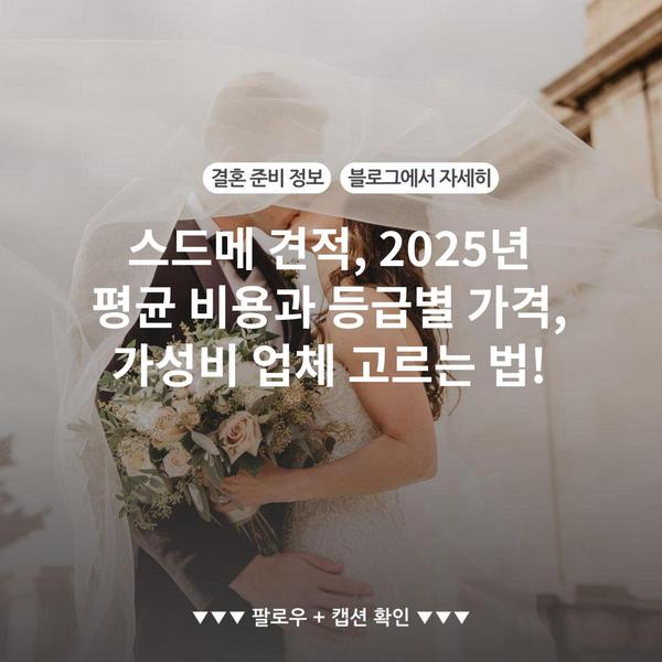 스드메 견적, 2025년 평균 비용과 등급별 가격, 가성비 업체 고르는 법!